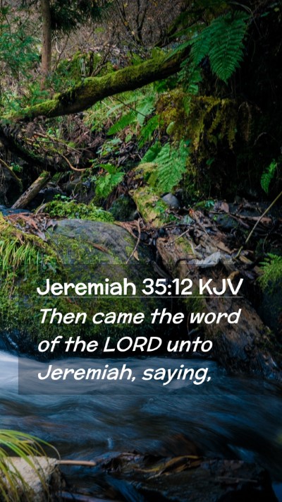 Picture 02 - Jeremiah 35:12 KJV Mobile Phone Wallpaper - Then came the word of the LORD unto Jeremiah, - Mobile Bible Verse Wallpaper