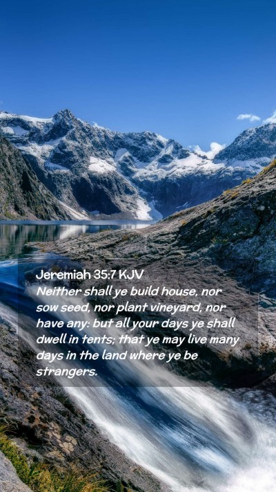 Picture 02 - Jeremiah 35:7 KJV Mobile Phone Wallpaper - Neither shall ye build house, nor sow seed, nor - Mobile Bible Verse Wallpaper