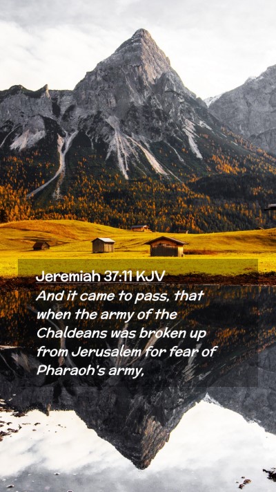 Picture 02 - Jeremiah 37:11 KJV Mobile Phone Wallpaper - And it came to pass, that when the army of the - Mobile Bible Verse Wallpaper
