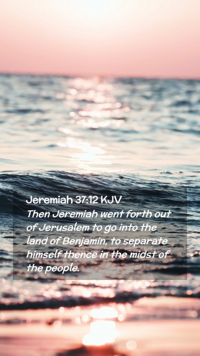 Picture 02 - Jeremiah 37:12 KJV Mobile Phone Wallpaper - Then Jeremiah went forth out of Jerusalem to go - Mobile Bible Verse Wallpaper