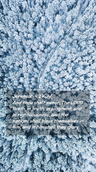 Picture 02 - Jeremiah 4:2 KJV Mobile Phone Wallpaper - And thou shalt swear, The LORD liveth, in truth, - Mobile Bible Verse Wallpaper