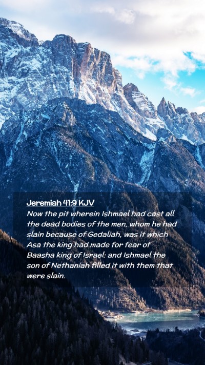 Picture 02 - Jeremiah 41:9 KJV Mobile Phone Wallpaper - Now the pit wherein Ishmael had cast all the dead - Mobile Bible Verse Wallpaper