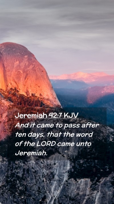 Picture 02 - Jeremiah 42:7 KJV Mobile Phone Wallpaper - And it came to pass after ten days, that the word - Mobile Bible Verse Wallpaper