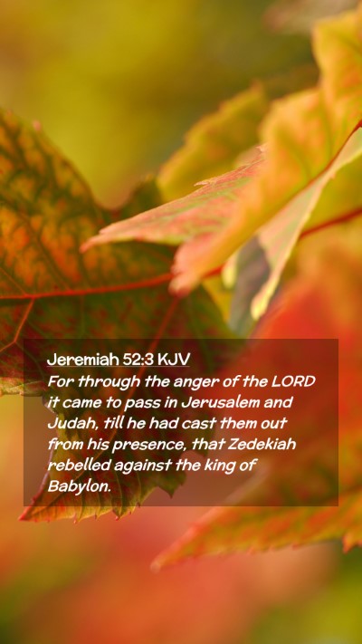 Picture 02 - Jeremiah 52:3 KJV Mobile Phone Wallpaper - For through the anger of the LORD it came to pass - Mobile Bible Verse Wallpaper