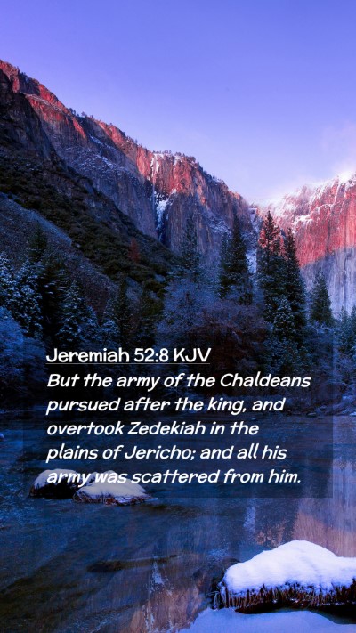 Picture 02 - Jeremiah 52:8 KJV Mobile Phone Wallpaper - But the army of the Chaldeans pursued after the - Mobile Bible Verse Wallpaper