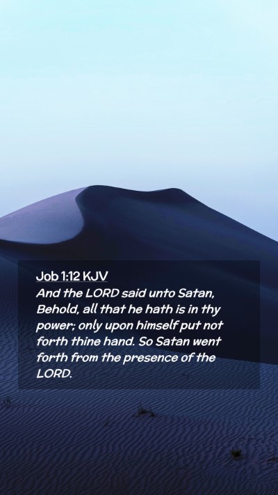 Picture 02 - Job 1:12 KJV Mobile Phone Wallpaper - And the LORD said unto Satan, Behold, all that he - Mobile Bible Verse Wallpaper