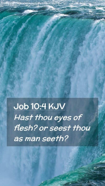 Picture 02 - Job 10:4 KJV Mobile Phone Wallpaper - Hast thou eyes of flesh? or seest thou as man - Mobile Bible Verse Wallpaper