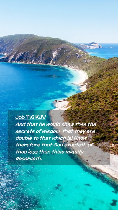 Picture 02 - Job 11:6 KJV Mobile Phone Wallpaper - And that he would shew thee the secrets of - Mobile Bible Verse Wallpaper