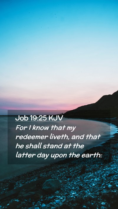 Picture 02 - Job 19:25 KJV Mobile Phone Wallpaper - For I know that my redeemer liveth, and that he - Mobile Bible Verse Wallpaper