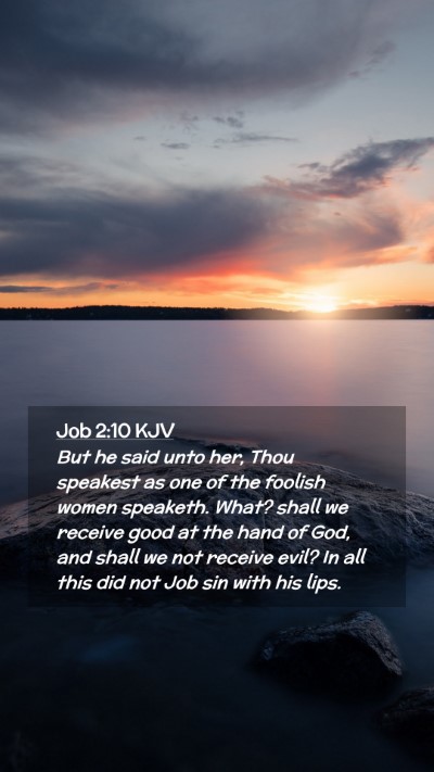 Picture 02 - Job 2:10 KJV Mobile Phone Wallpaper - But he said unto her, Thou speakest as one of the - Mobile Bible Verse Wallpaper