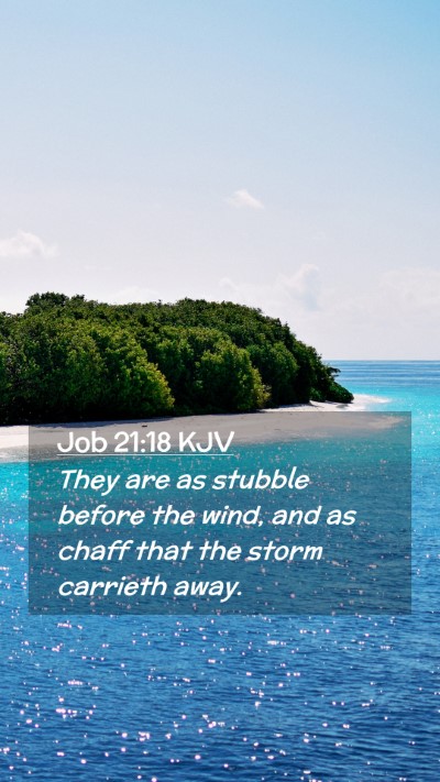 Picture 02 - Job 21:18 KJV Mobile Phone Wallpaper - They are as stubble before the wind, and as chaff - Mobile Bible Verse Wallpaper
