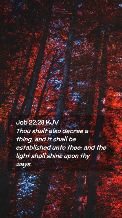 Picture 02 - Job 22:28 KJV Mobile Phone Wallpaper - Thou shalt also decree a thing, and it shall be - Mobile Bible Verse Wallpaper