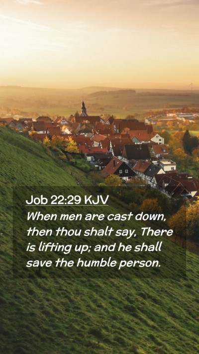 Picture 02 - Job 22:29 KJV Mobile Phone Wallpaper - When men are cast down, then thou shalt say, - Mobile Bible Verse Wallpaper