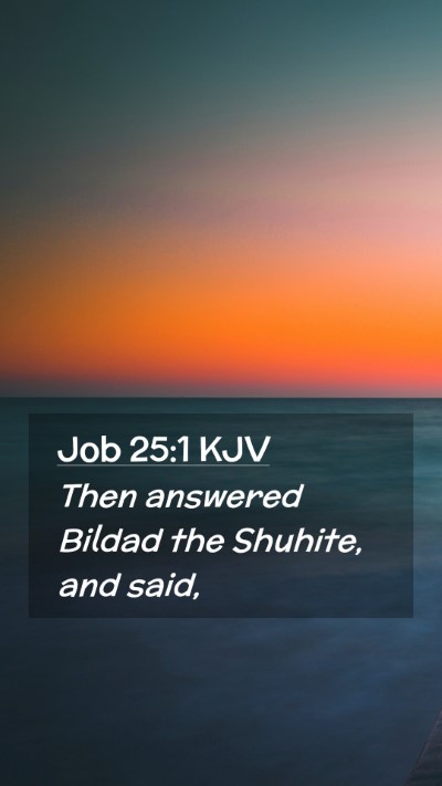 Picture 02 - Job 25:1 KJV Mobile Phone Wallpaper - Then answered Bildad the Shuhite, and - Mobile Bible Verse Wallpaper