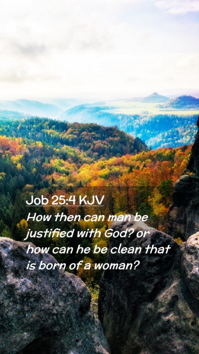 Picture 02 - Job 25:4 KJV Mobile Phone Wallpaper - How then can man be justified with God? or how - Mobile Bible Verse Wallpaper