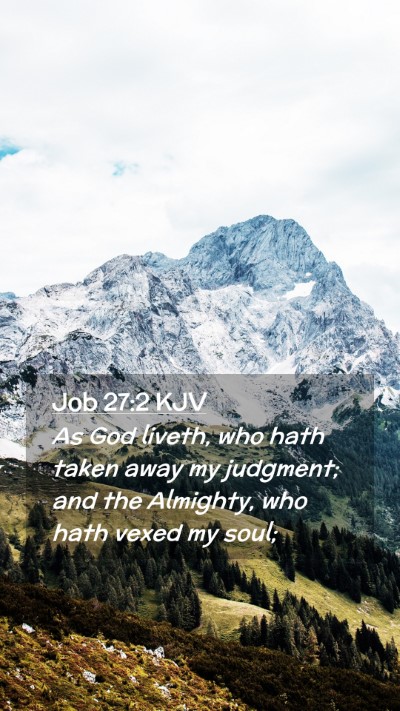 Picture 02 - Job 27:2 KJV Mobile Phone Wallpaper - As God liveth, who hath taken away my judgment; - Mobile Bible Verse Wallpaper