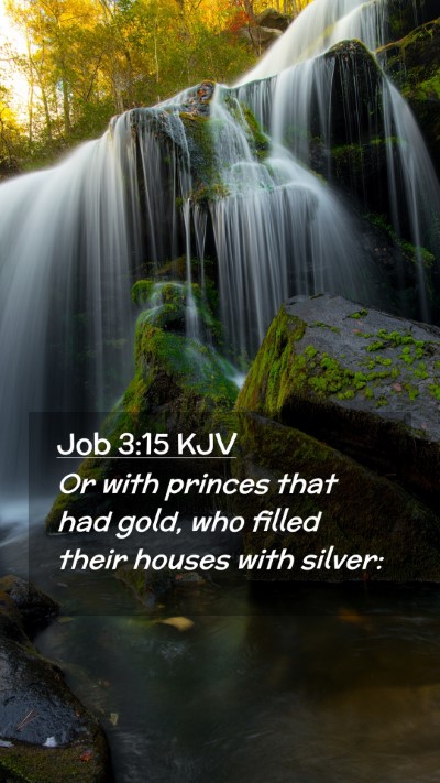 Picture 02 - Job 3:15 KJV Mobile Phone Wallpaper - Or with princes that had gold, who filled their - Mobile Bible Verse Wallpaper