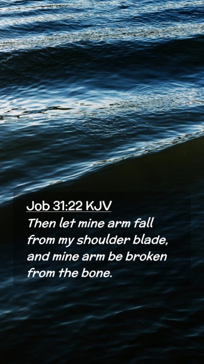Picture 02 - Job 31:22 KJV Mobile Phone Wallpaper - Then let mine arm fall from my shoulder blade, - Mobile Bible Verse Wallpaper