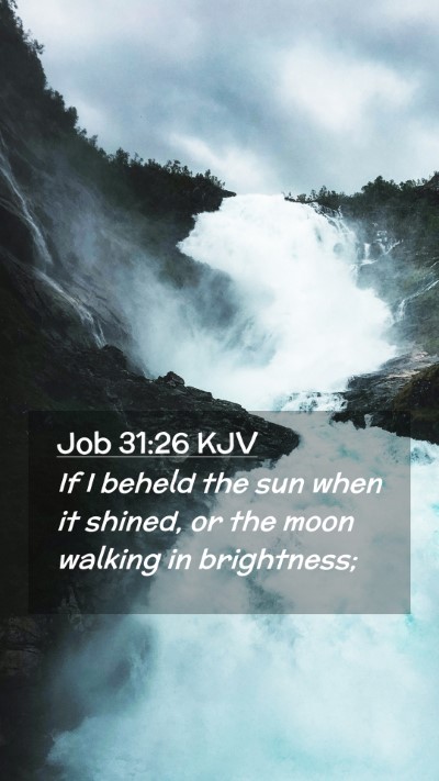 Picture 02 - Job 31:26 KJV Mobile Phone Wallpaper - If I beheld the sun when it shined, or the moon - Mobile Bible Verse Wallpaper