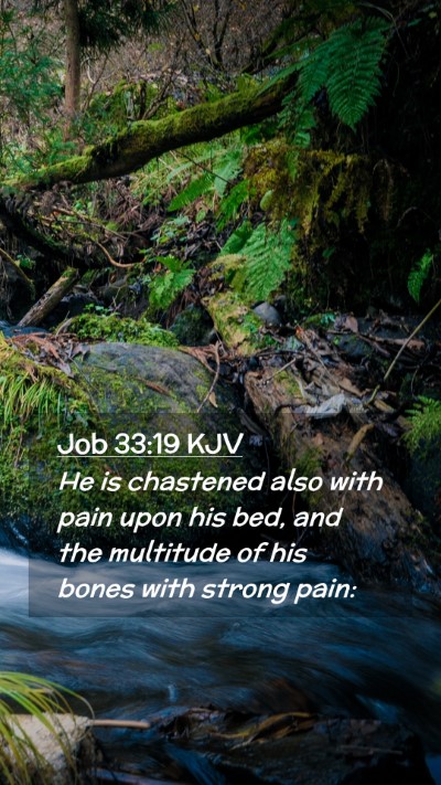 Picture 02 - Job 33:19 KJV Mobile Phone Wallpaper - He is chastened also with pain upon his bed, and - Mobile Bible Verse Wallpaper