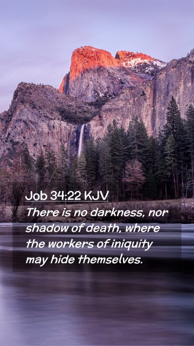 Picture 02 - Job 34:22 KJV Mobile Phone Wallpaper - There is no darkness, nor shadow of death, where - Mobile Bible Verse Wallpaper