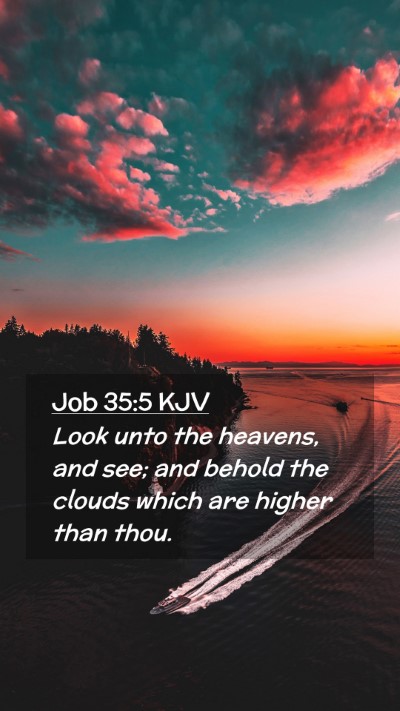 Picture 02 - Job 35:5 KJV Mobile Phone Wallpaper - Look unto the heavens, and see; and behold the - Mobile Bible Verse Wallpaper