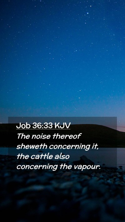 Picture 02 - Job 36:33 KJV Mobile Phone Wallpaper - The noise thereof sheweth concerning it, the - Mobile Bible Verse Wallpaper