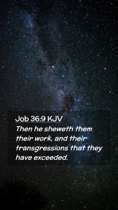 Picture 02 - Job 36:9 KJV Mobile Phone Wallpaper - Then he sheweth them their work, and their - Mobile Bible Verse Wallpaper