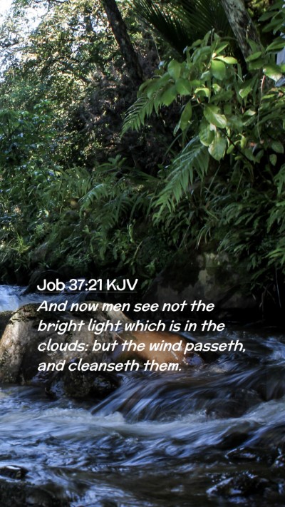 Picture 02 - Job 37:21 KJV Mobile Phone Wallpaper - And now men see not the bright light which is in - Mobile Bible Verse Wallpaper