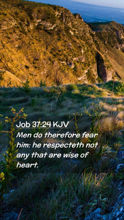 Picture 02 - Job 37:24 KJV Mobile Phone Wallpaper - Men do therefore fear him: he respecteth not any - Mobile Bible Verse Wallpaper