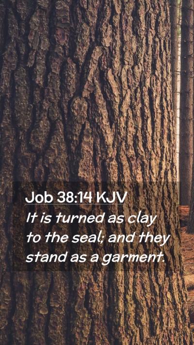 Picture 02 - Job 38:14 KJV Mobile Phone Wallpaper - It is turned as clay to the seal; and they stand - Mobile Bible Verse Wallpaper
