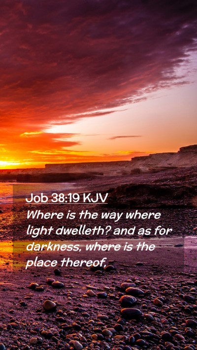 Picture 02 - Job 38:19 KJV Mobile Phone Wallpaper - Where is the way where light dwelleth? and as for - Mobile Bible Verse Wallpaper