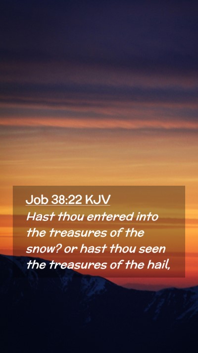 Picture 02 - Job 38:22 KJV Mobile Phone Wallpaper - Hast thou entered into the treasures of the snow? - Mobile Bible Verse Wallpaper
