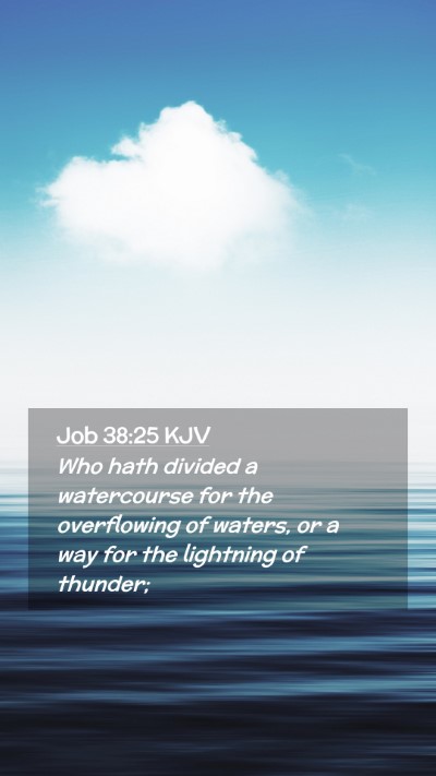 Picture 02 - Job 38:25 KJV Mobile Phone Wallpaper - Who hath divided a watercourse for the - Mobile Bible Verse Wallpaper