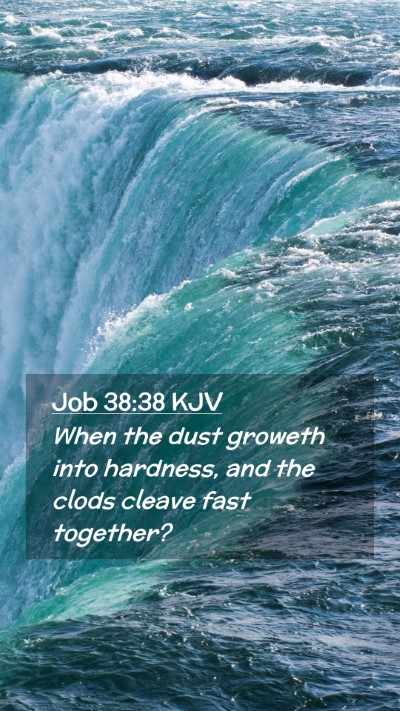 Picture 02 - Job 38:38 KJV Mobile Phone Wallpaper - When the dust groweth into hardness, and the - Mobile Bible Verse Wallpaper