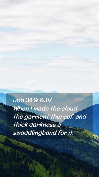 Picture 02 - Job 38:9 KJV Mobile Phone Wallpaper - When I made the cloud the garment thereof, and - Mobile Bible Verse Wallpaper
