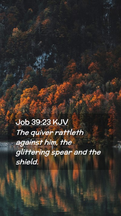 Picture 02 - Job 39:23 KJV Mobile Phone Wallpaper - The quiver rattleth against him, the glittering - Mobile Bible Verse Wallpaper