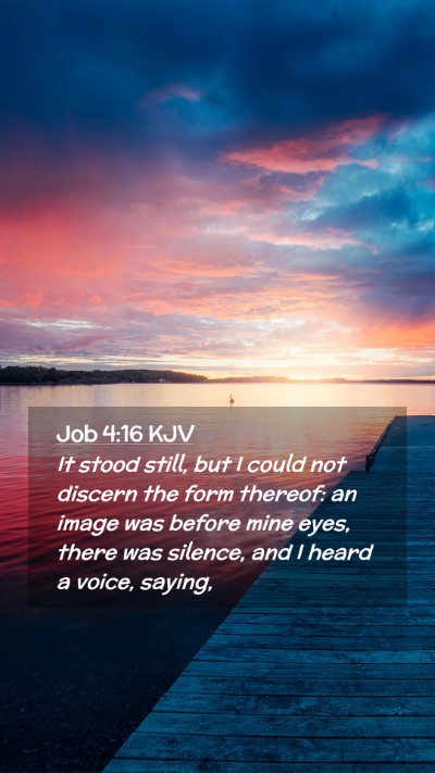 Picture 02 - Job 4:16 KJV Mobile Phone Wallpaper - It stood still, but I could not discern the form - Mobile Bible Verse Wallpaper