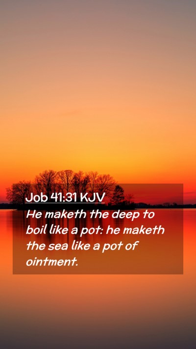 Picture 02 - Job 41:31 KJV Mobile Phone Wallpaper - He maketh the deep to boil like a pot: he maketh - Mobile Bible Verse Wallpaper