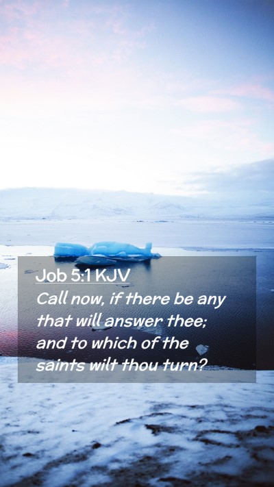 Picture 02 - Job 5:1 KJV Mobile Phone Wallpaper - Call now, if there be any that will answer thee; - Mobile Bible Verse Wallpaper