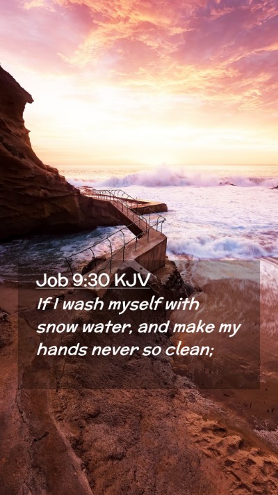 Picture 02 - Job 9:30 KJV Mobile Phone Wallpaper - If I wash myself with snow water, and make my - Mobile Bible Verse Wallpaper