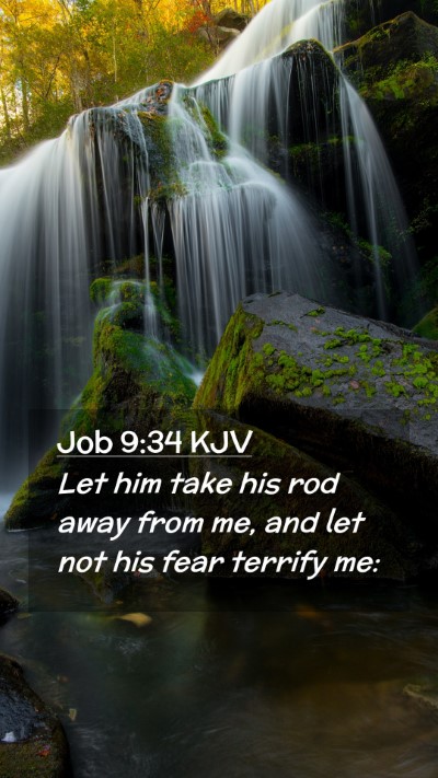 Picture 02 - Job 9:34 KJV Mobile Phone Wallpaper - Let him take his rod away from me, and let not - Mobile Bible Verse Wallpaper