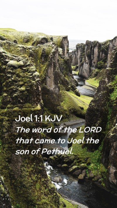 Picture 02 - Joel 1:1 KJV Mobile Phone Wallpaper - The word of the LORD that came to Joel the son of - Mobile Bible Verse Wallpaper