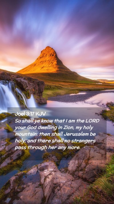 Picture 02 - Joel 3:17 KJV Mobile Phone Wallpaper - So shall ye know that I am the LORD your God - Mobile Bible Verse Wallpaper