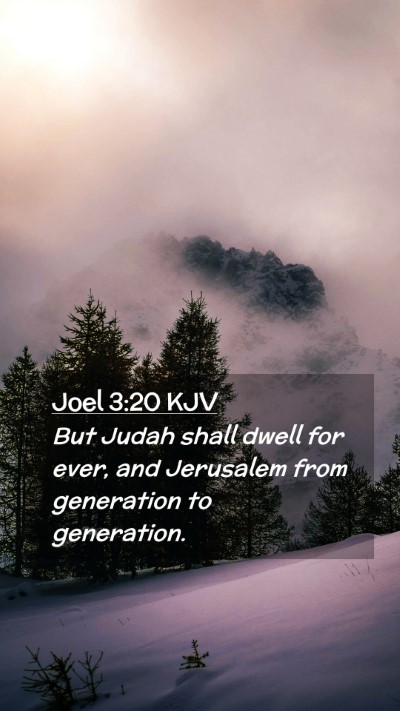 Picture 02 - Joel 3:20 KJV Mobile Phone Wallpaper - But Judah shall dwell for ever, and Jerusalem - Mobile Bible Verse Wallpaper