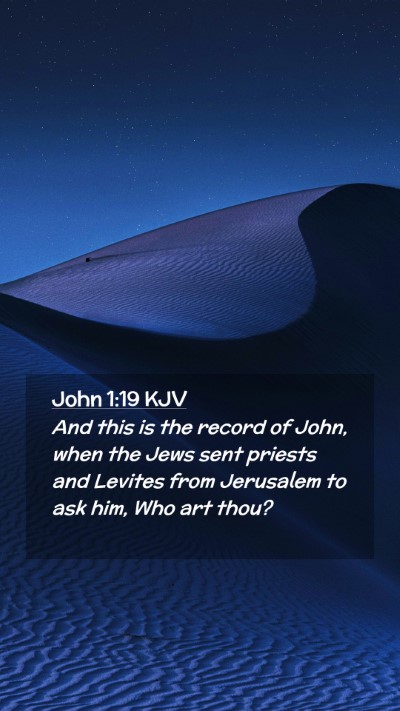 Picture 02 - John 1:19 KJV Mobile Phone Wallpaper - And this is the record of John, when the Jews - Mobile Bible Verse Wallpaper