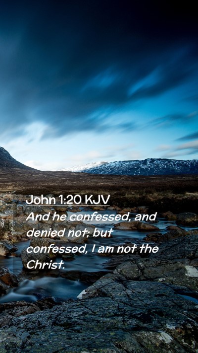 Picture 02 - John 1:20 KJV Mobile Phone Wallpaper - And he confessed, and denied not; but confessed, - Mobile Bible Verse Wallpaper