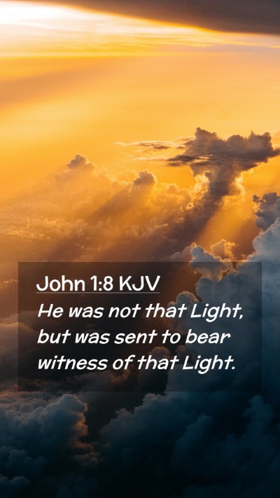 Picture 02 - John 1:8 KJV Mobile Phone Wallpaper - He was not that Light, but was sent to bear - Mobile Bible Verse Wallpaper