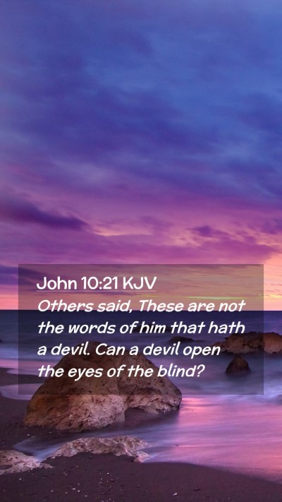 Picture 02 - John 10:21 KJV Mobile Phone Wallpaper - Others said, These are not the words of him that - Mobile Bible Verse Wallpaper