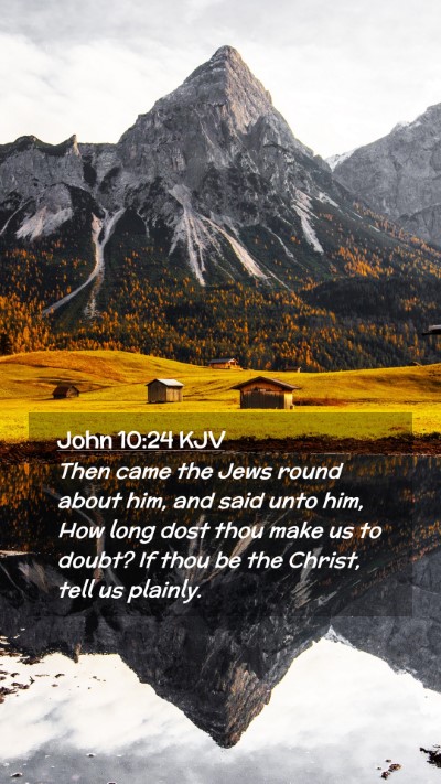 Picture 02 - John 10:24 KJV Mobile Phone Wallpaper - Then came the Jews round about him, and said unto - Mobile Bible Verse Wallpaper